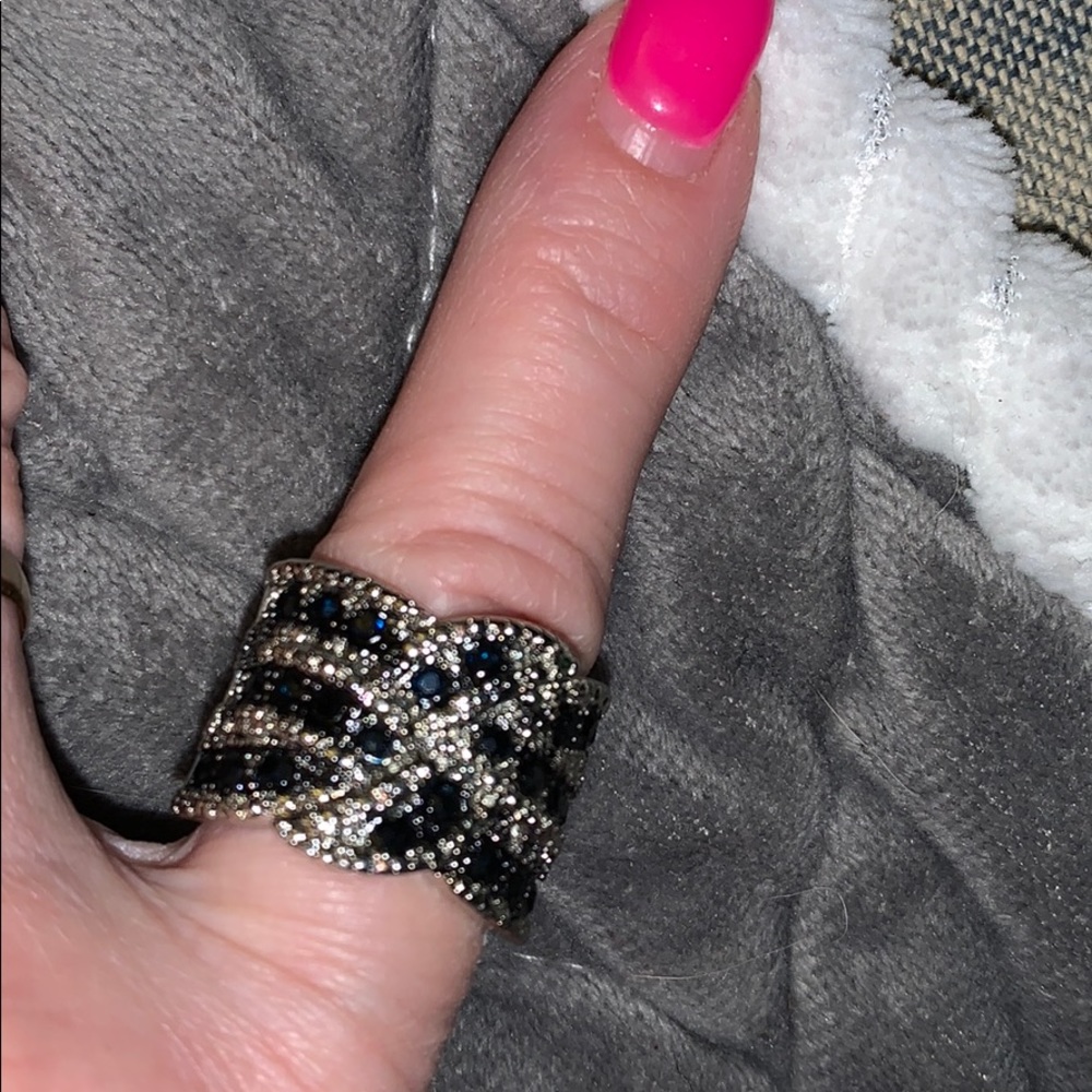 New Stainless  & sapphire crystal rings 7 & 7.5